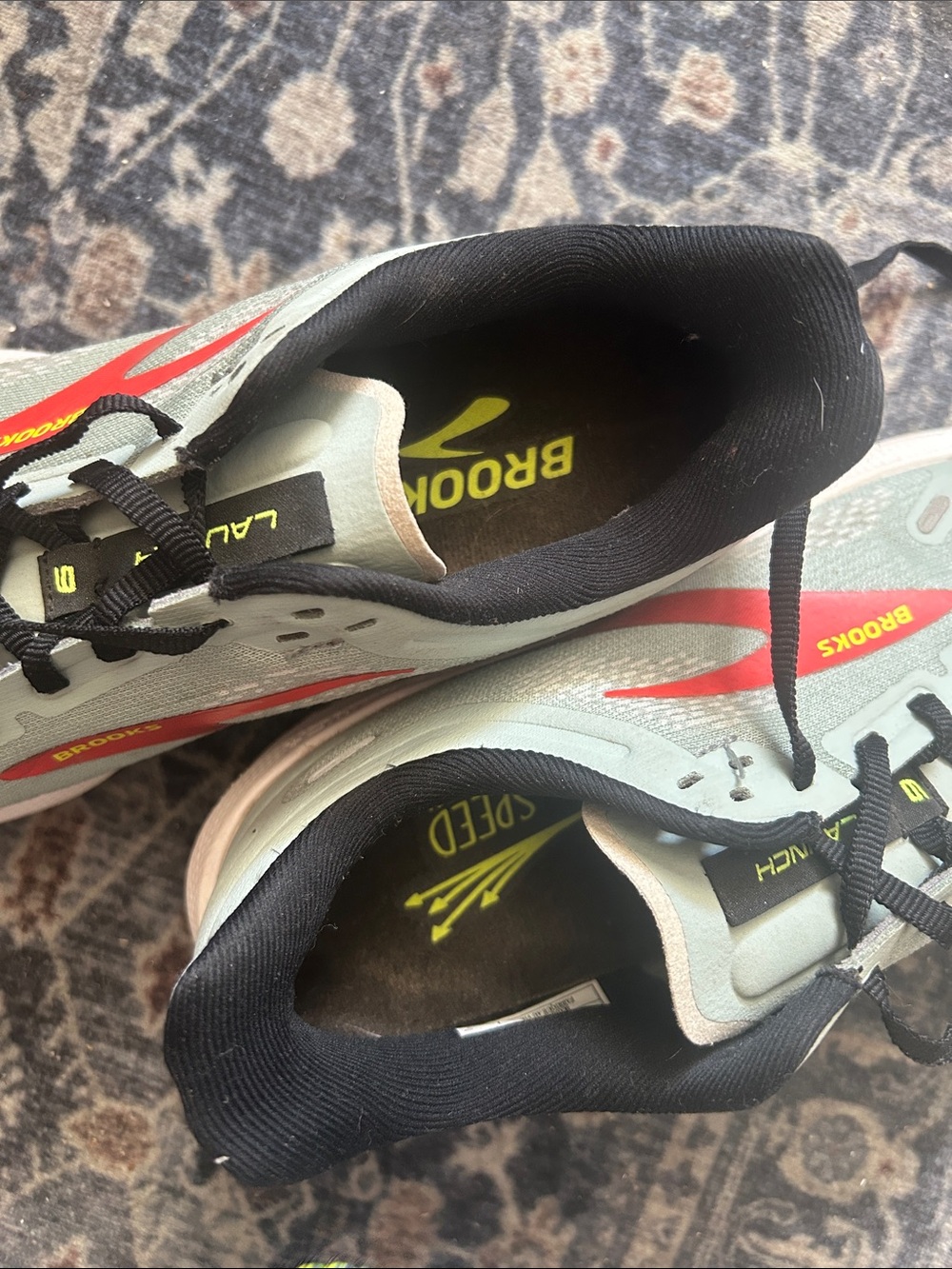 Brooks women’s Road Running Shoes - Light Gray with Red and Black Accents - Picture 4 of 4